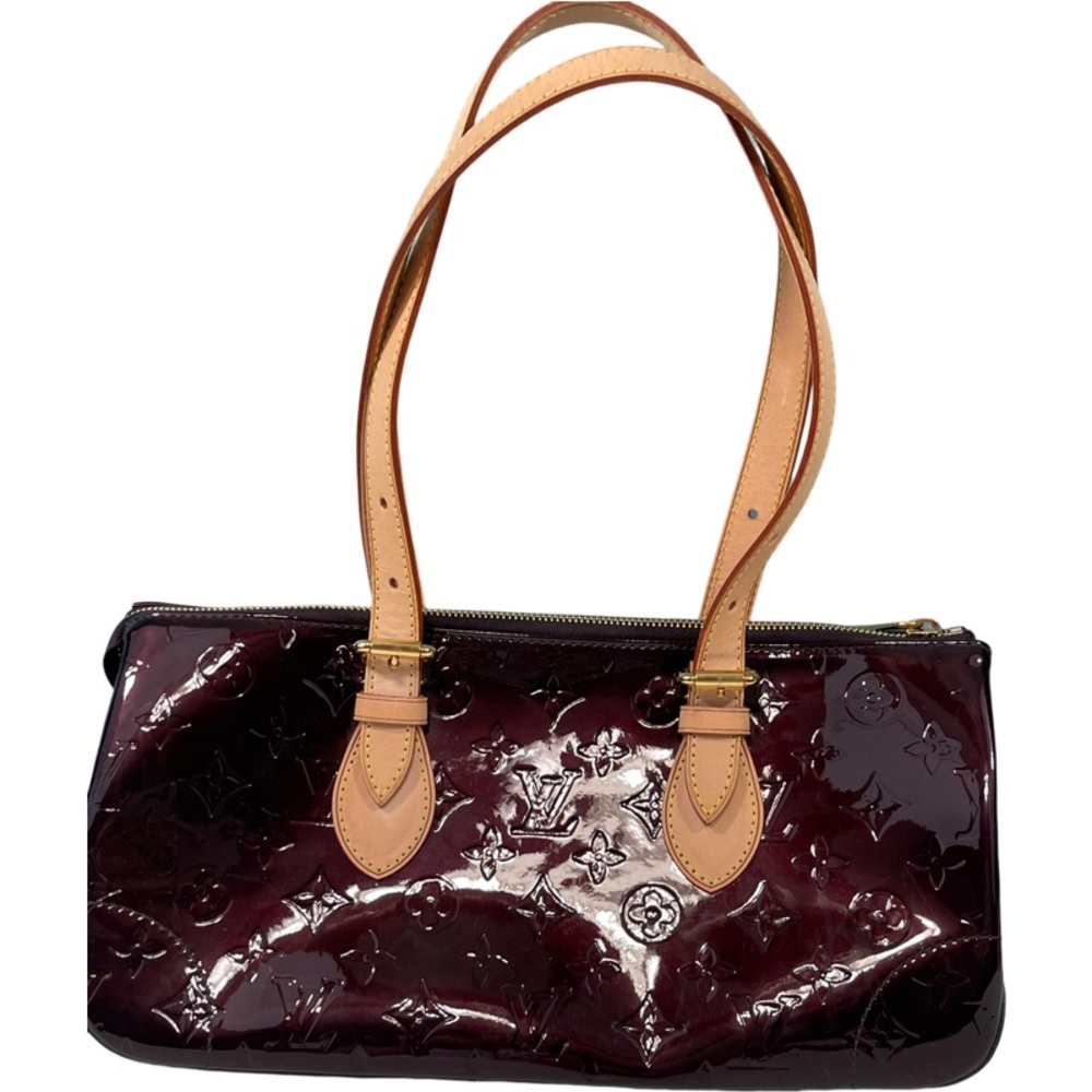 Louis Vuitton Amarante Vernis Patent Rosewood Shoulder Bag Satchel Burgundy - Picture 3 of 12